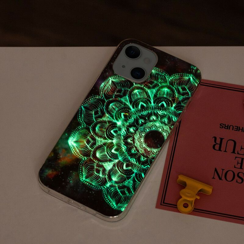 Hülle Für Iphone 13 Fluoreszierende Blumenserie