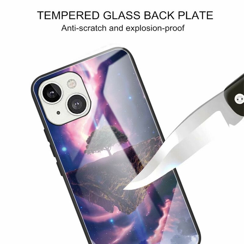 Hülle Iphone 13 Weltenbaum Aus Gehärtetem Glas