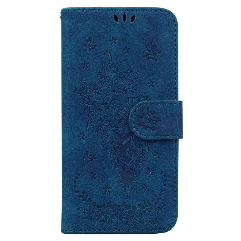 Lederhüllen Oppo Reno 12f 5g Muster Mit Schmetterlingen Und Blumen