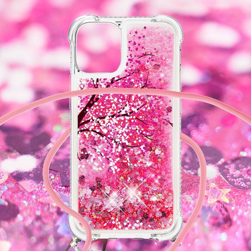 Hülle Iphone 13 Pro Max Geschnürter Glitzerbaum