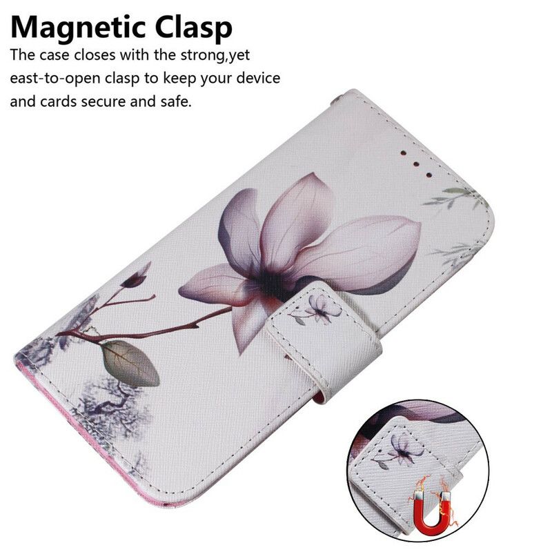 Lederhüllen Iphone 13 Pro Max Handyhülle Alte Rosa Blume