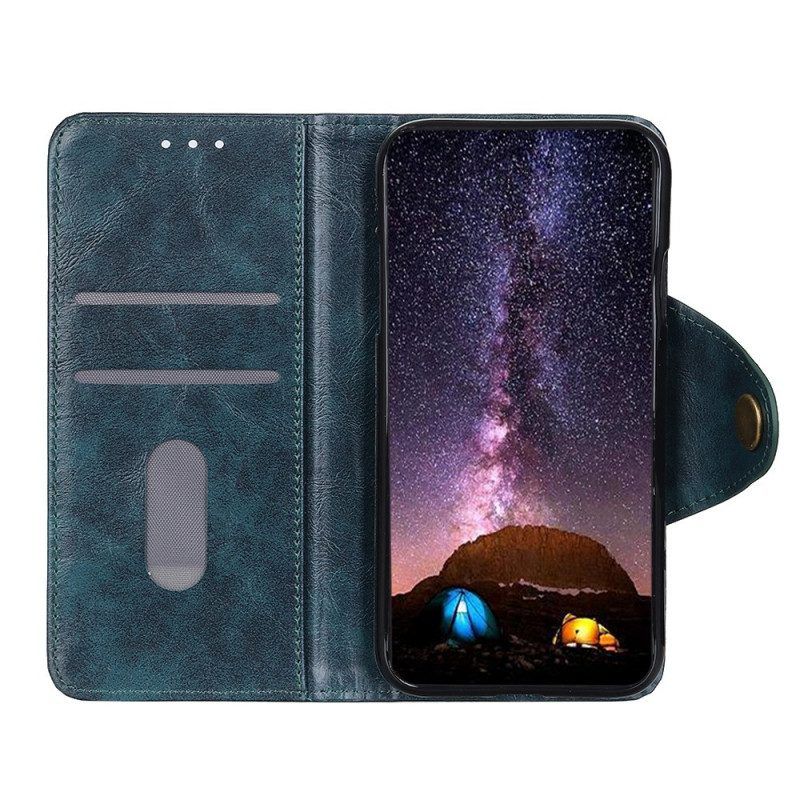 Flip Case Für Oppo Find X5 Lite Kunstleder-lackknopf Khazneh