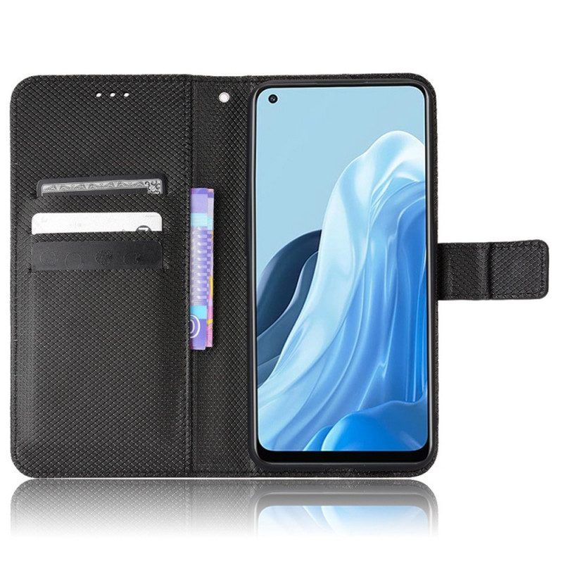 Flip Case Für Oppo Find X5 Lite Mit Kordel Stylisches Riemchen-kunstleder