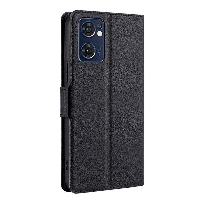 Lederhüllen Für Oppo Find X5 Lite Flip Case Klappen-doppeldesign