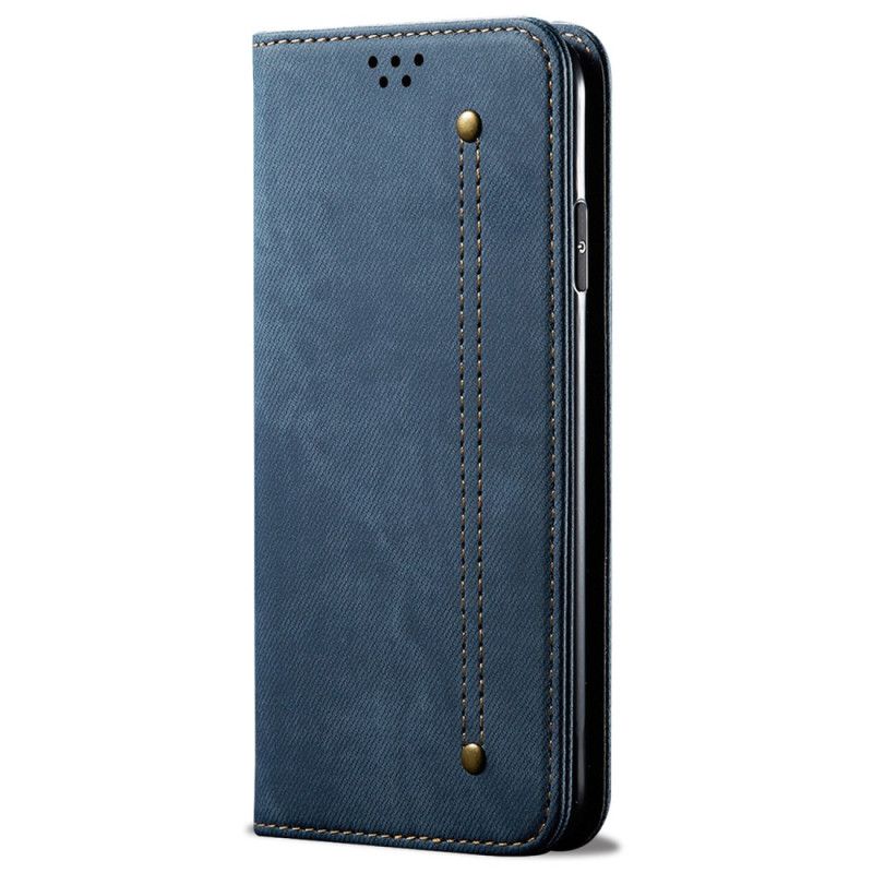 Flip Case Motorola Edge 50 Ultra Jeansstoff