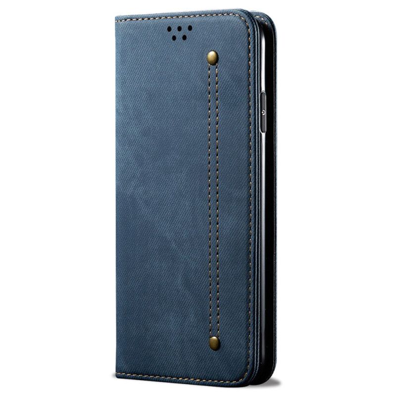 Flip Case Oppo Reno 12 Pro 5g Handyhülle Jeansstoff