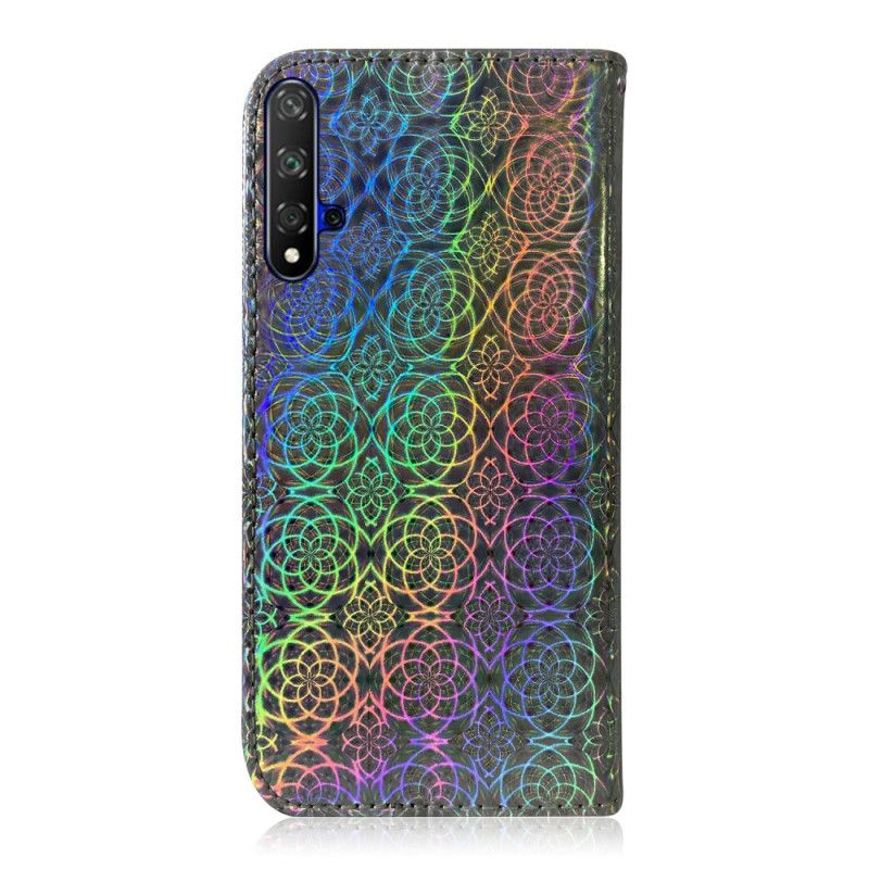 Lederhüllen Huawei Nova 5T Schwarz Reine Farbe