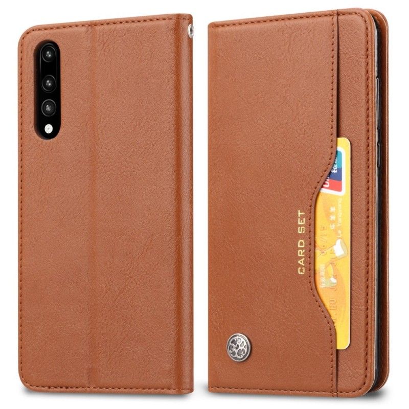 Flip Case Huawei P20 Pro Schwarz Kartenhalter Aus Kunstleder