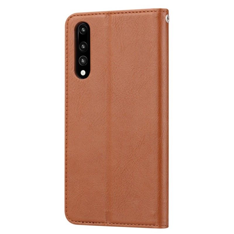 Flip Case Huawei P20 Pro Schwarz Kartenhalter Aus Kunstleder