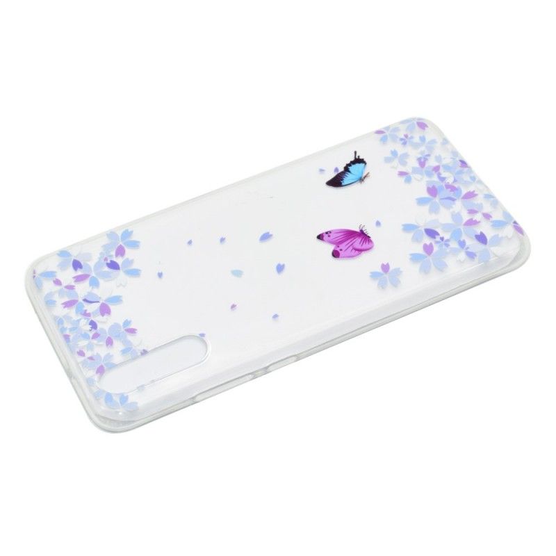 Hülle Huawei P20 Pro Transparente Schmetterlinge Und Blumen