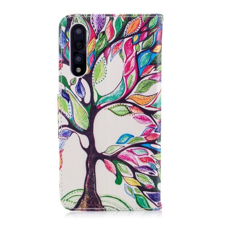 Lederhüllen Huawei P20 Pro Farbiger Baum