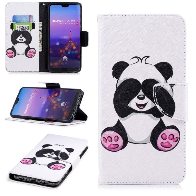 Lederhüllen Huawei P20 Pro Lustiger Panda