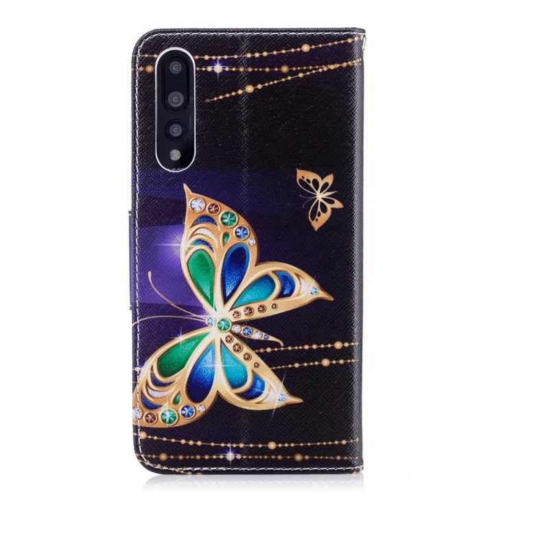 Lederhüllen Huawei P20 Pro Magischer Schmetterling