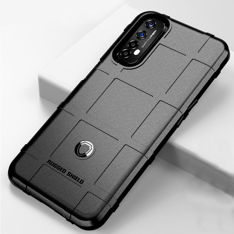 Hülle Für Realme 7 Pro Schwarz Robuster Schild