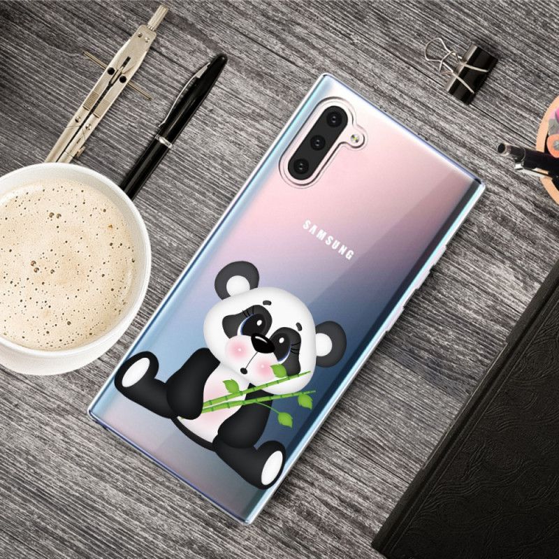 Hülle Samsung Galaxy Note 10 Transparenter Trauriger Panda