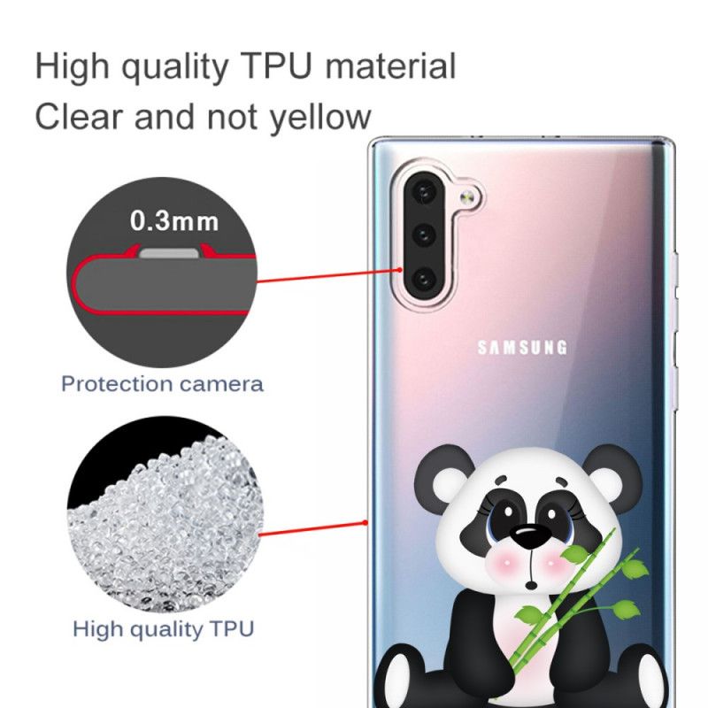 Hülle Samsung Galaxy Note 10 Transparenter Trauriger Panda