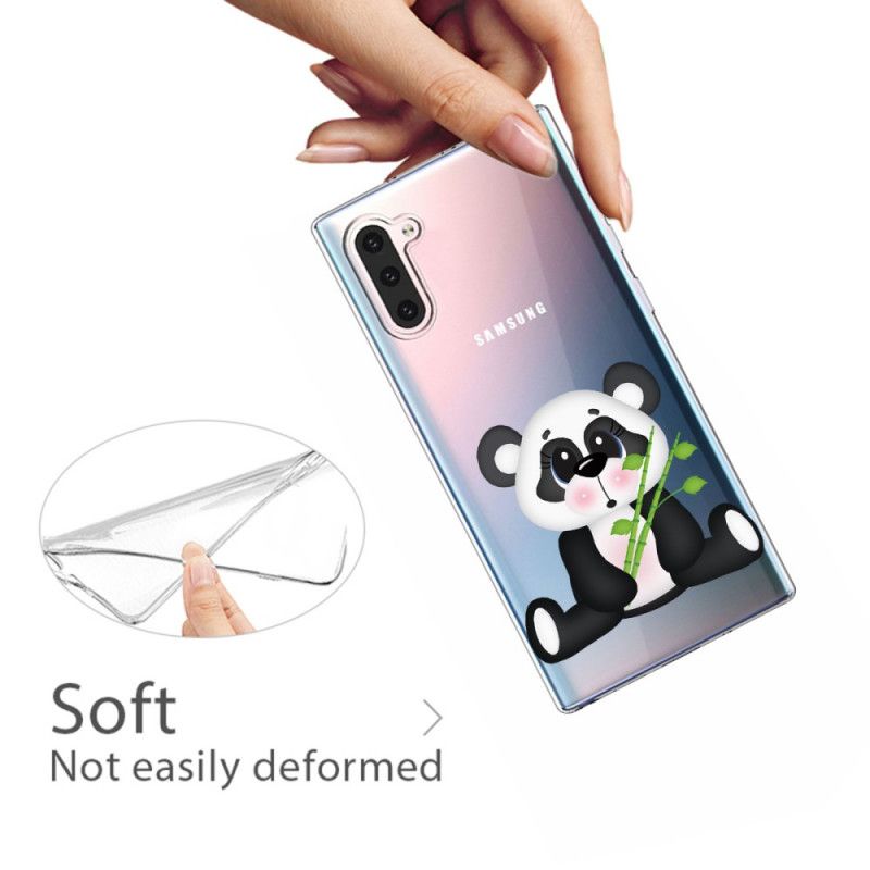 Hülle Samsung Galaxy Note 10 Transparenter Trauriger Panda