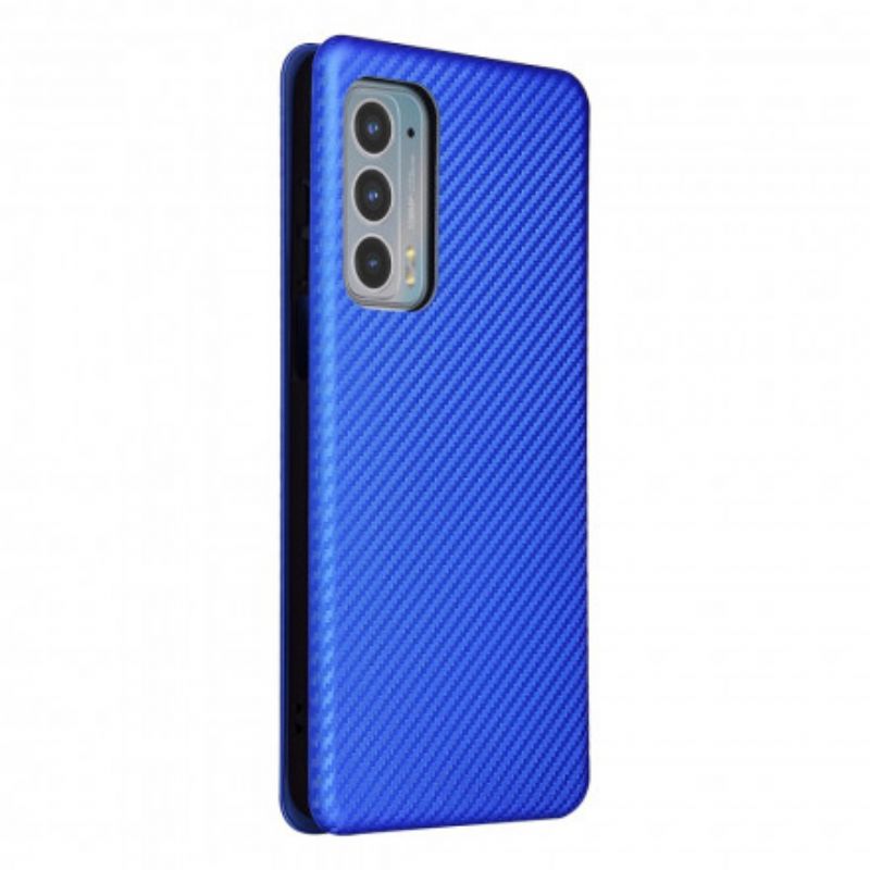 Flip Case Motorola Edge 20 Farbiges Carbon-silikon