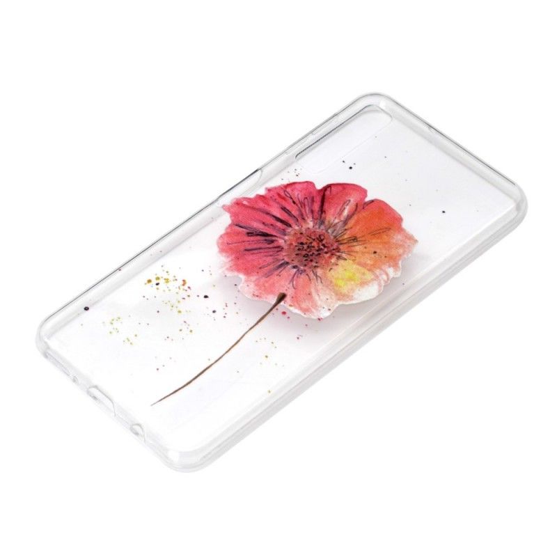 Hülle Für Samsung Galaxy A7 Transparente Aquarellmohnblume