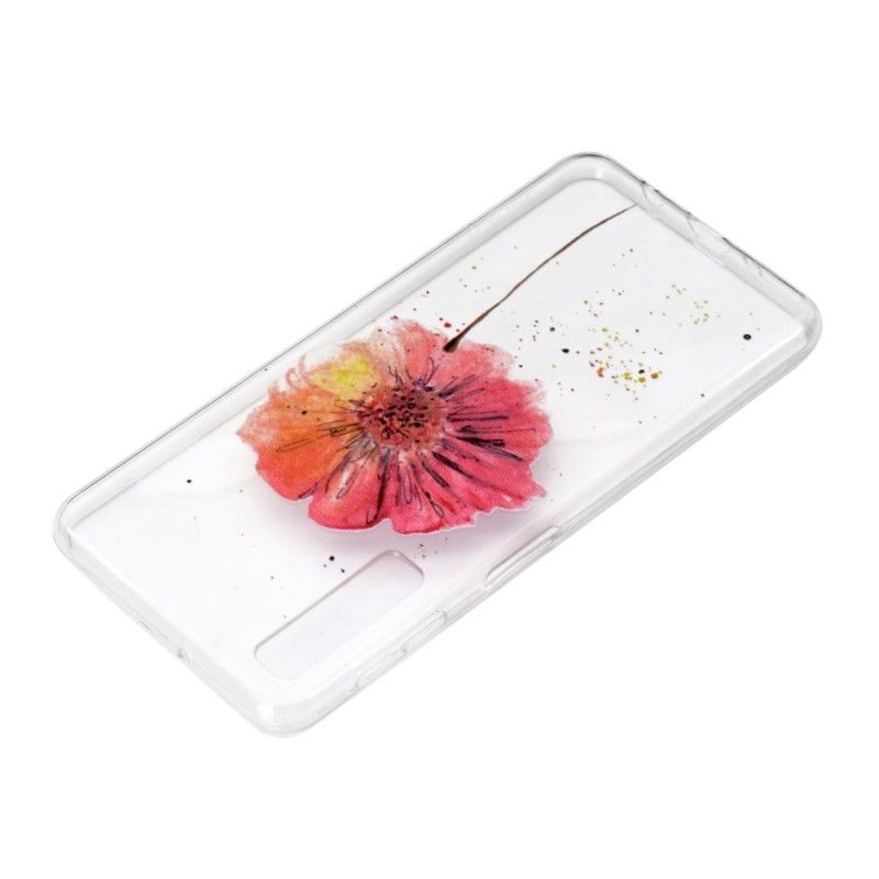 Hülle Für Samsung Galaxy A7 Transparente Aquarellmohnblume
