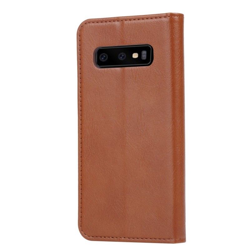 Flip Case Samsung Galaxy S10 Schwarz Kartenhalter Aus Kunstleder