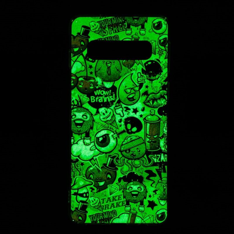 Hülle Samsung Galaxy S10 Fluoreszierender Wahnsinn