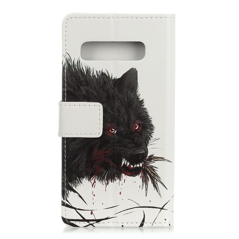 Lederhüllen Samsung Galaxy S10 Handyhülle Hungriger Wolf