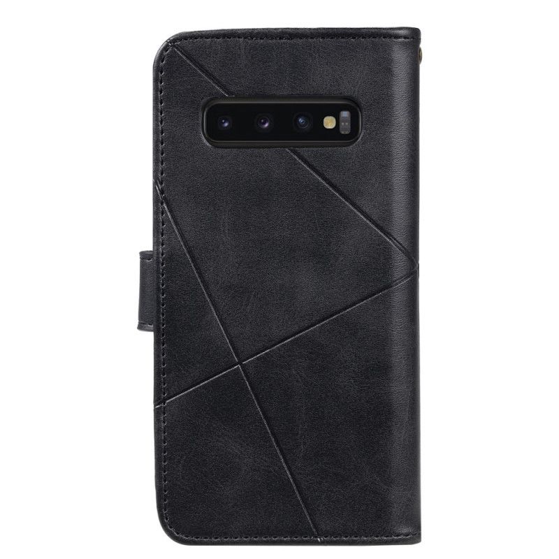 Lederhüllen Samsung Galaxy S10 Schwarz Diamantimitatleder