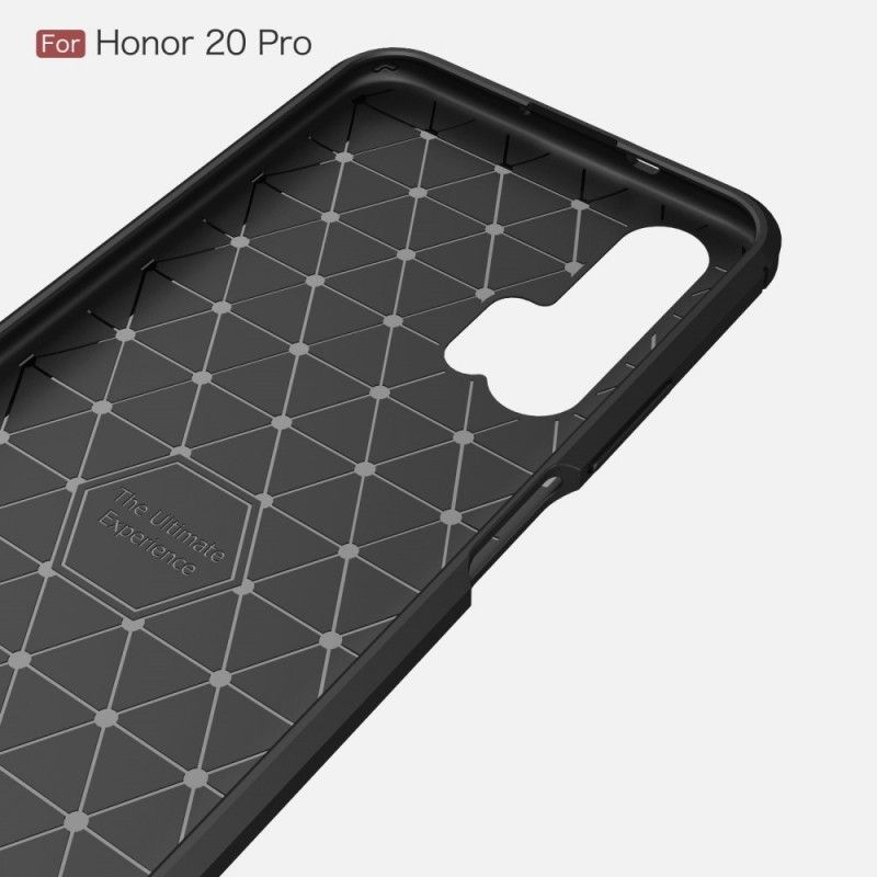 Hülle Honor 20 Pro Schwarz Gebürstete Kohlefaser