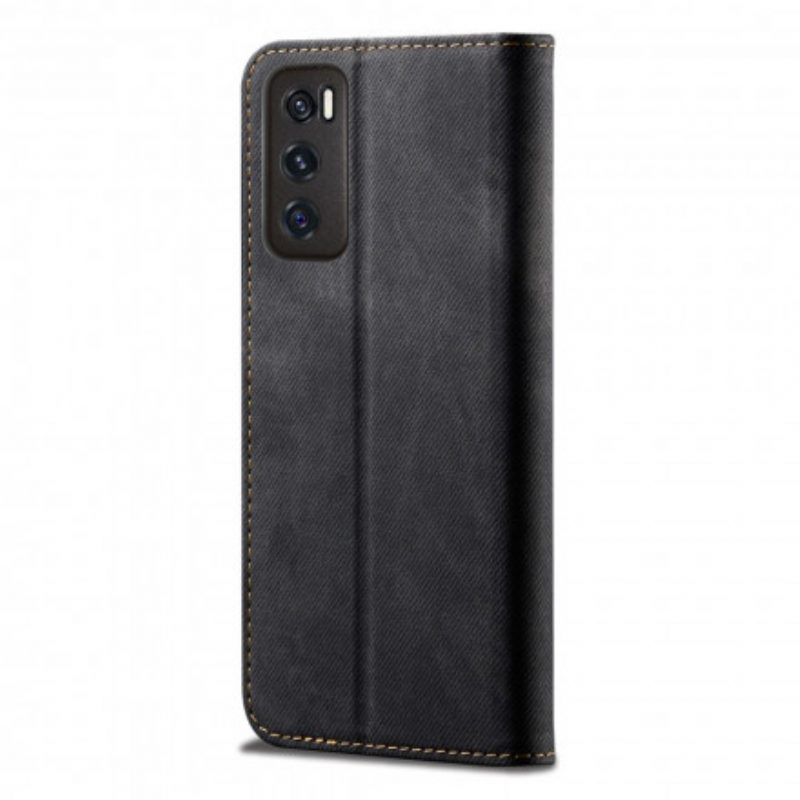 Schutzhülle Für Vivo Y70 Flip Case Denim-stoff