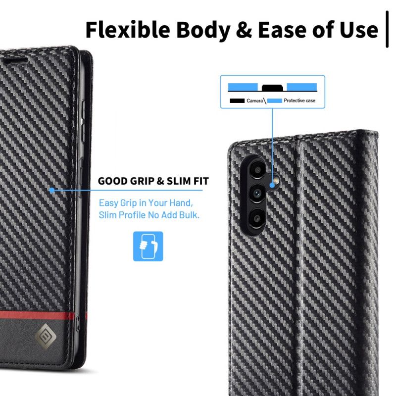 Flip Case Samsung Galaxy A15 5g Kohlefaser Lc.imeeke