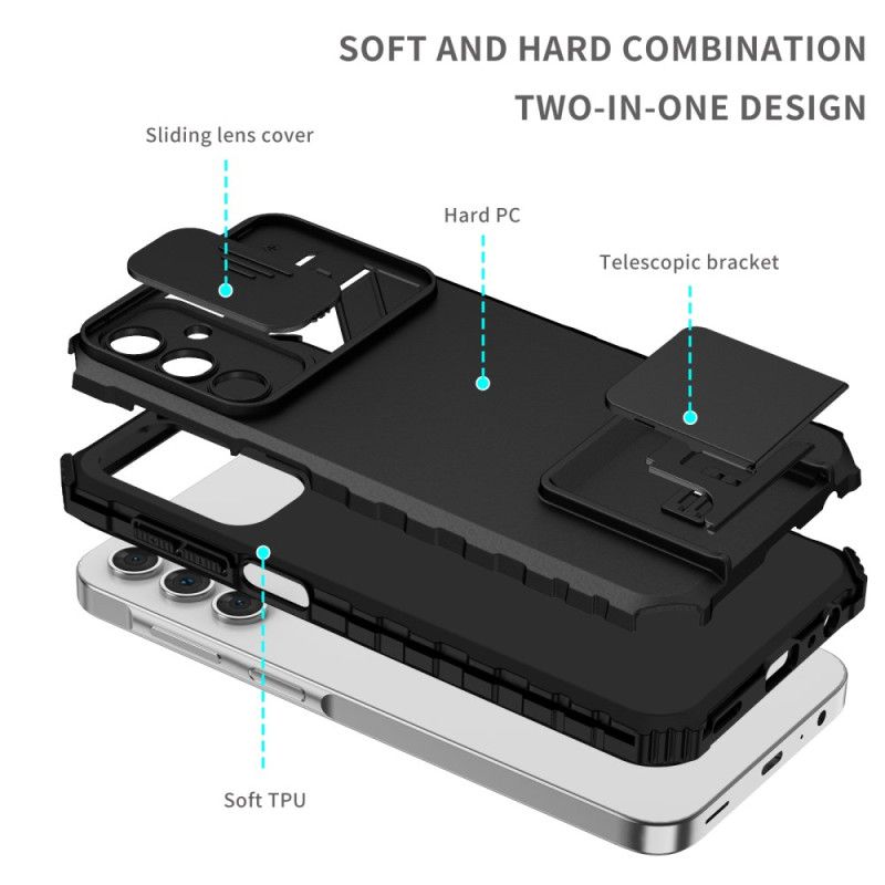 Hülle Samsung Galaxy A15 5g Handyhülle Verschiebbarer Linsenschutz Und -halterung