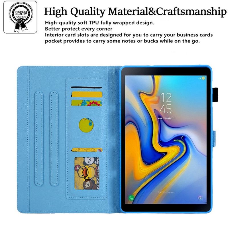 Lederhüllen Samsung Galaxy Tab A7 Handyhülle Geometrischer Marmor