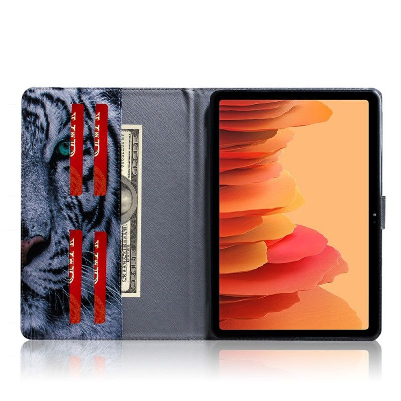 Lederhüllen Samsung Galaxy Tab A7 Handyhülle Tigerkopf