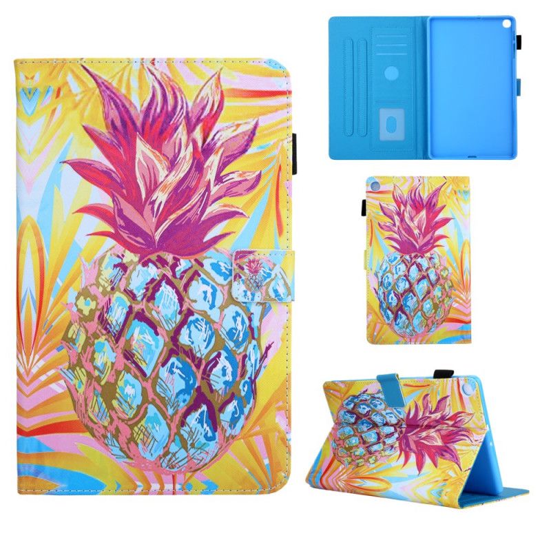 Lederhüllen Samsung Galaxy Tab A7 Orange Ananas