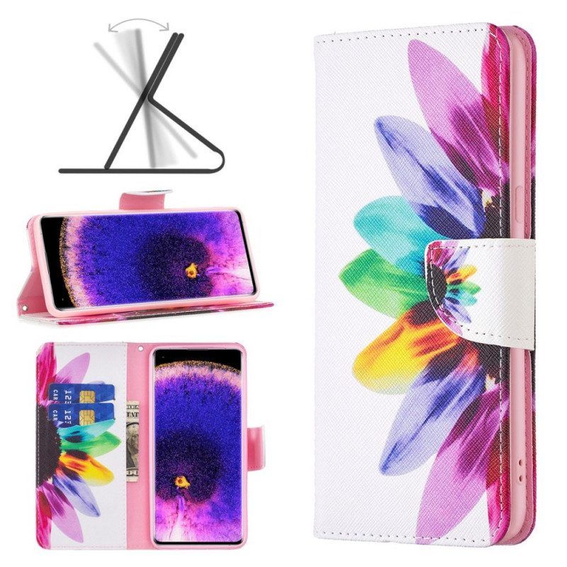 Flip Case Für Oppo Find X5 Aquarellblume