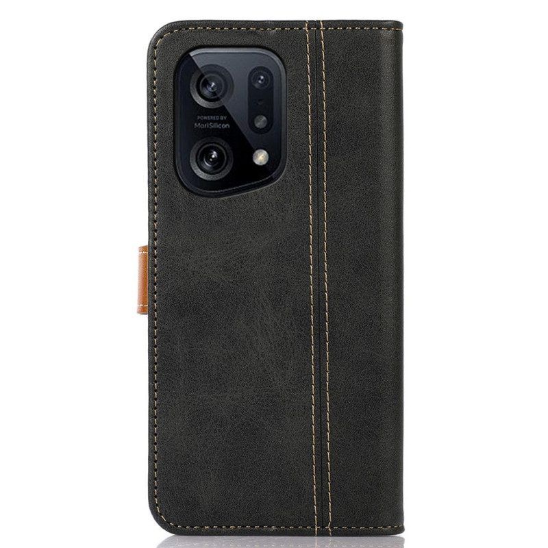 Flip Case Für Oppo Find X5 Gurtband