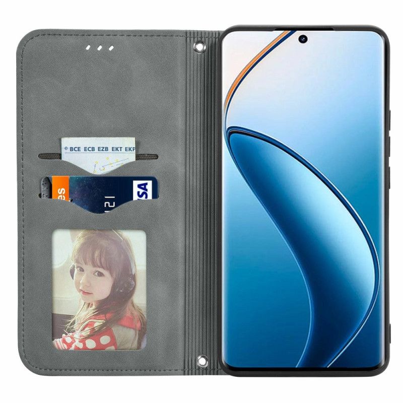 Flip Case Für Realme 12 Plus 5g Wildledereffekt