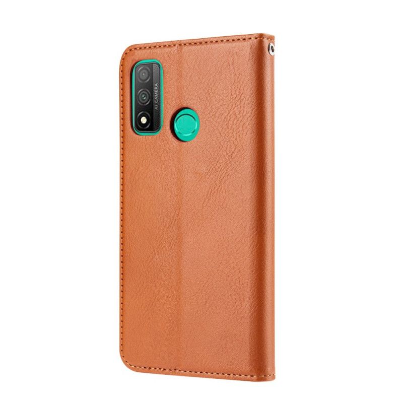 Flip Case Huawei P Smart 2020 Schwarz Handyhülle Kartenhalter Aus Kunstleder