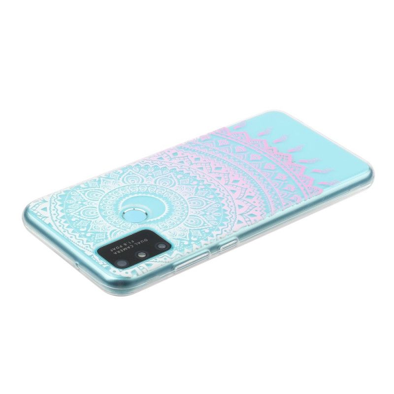 Hülle Huawei P Smart 2020 Pink Transparentes Buntes Mandala