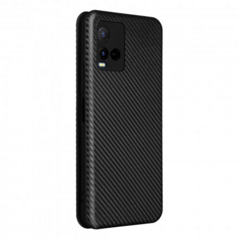 Schutzhülle Für Vivo Y33s Flip Case Farbiges Carbon-silikon