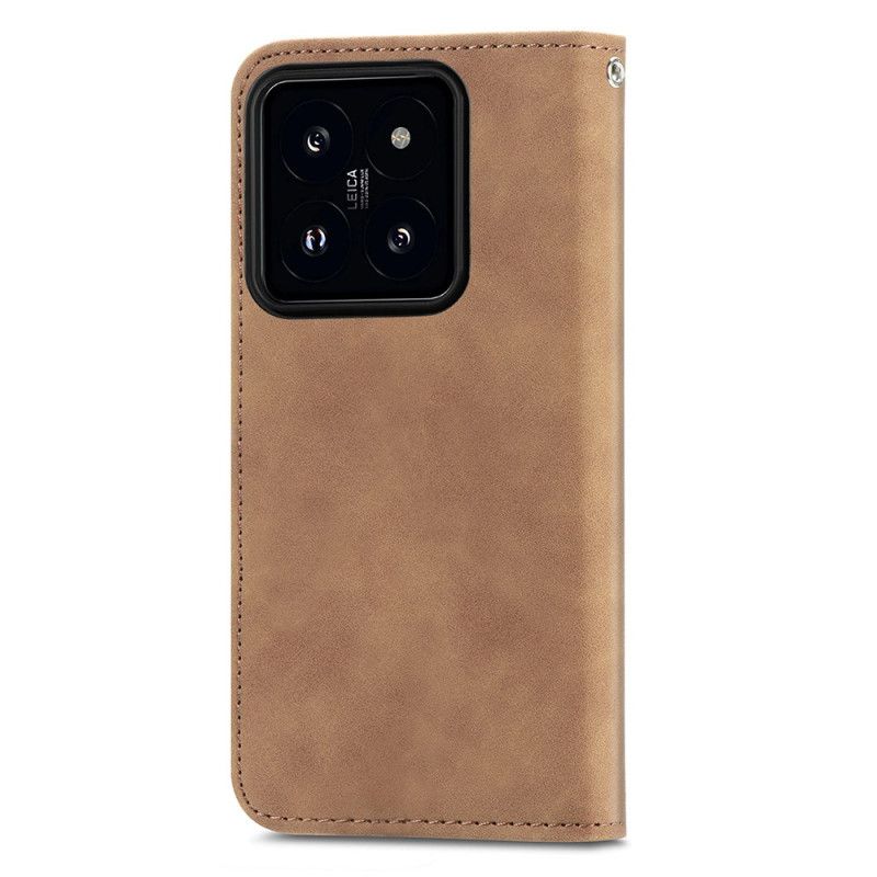 Flip Case Für Xiaomi 14t Wildleder-stil