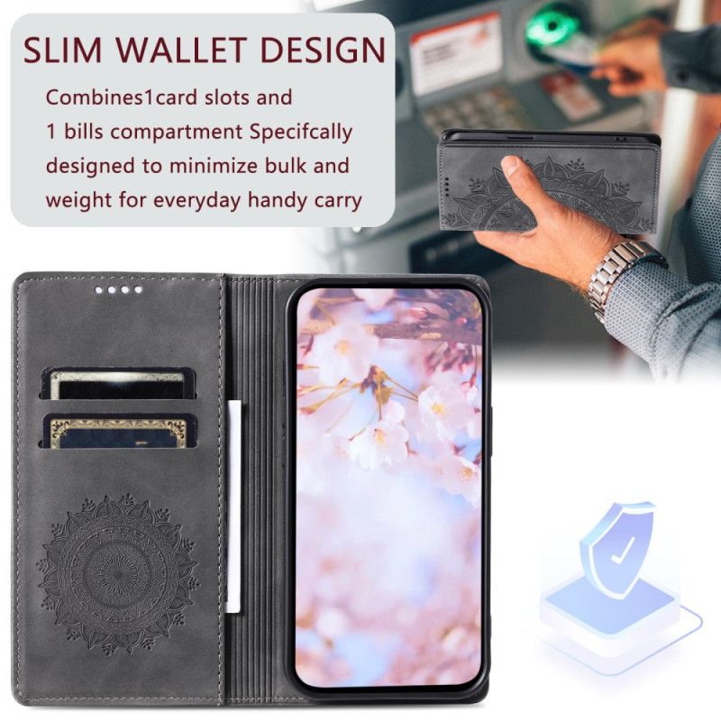 Flip Case Xiaomi 14t Mandala-wildleder-effekt