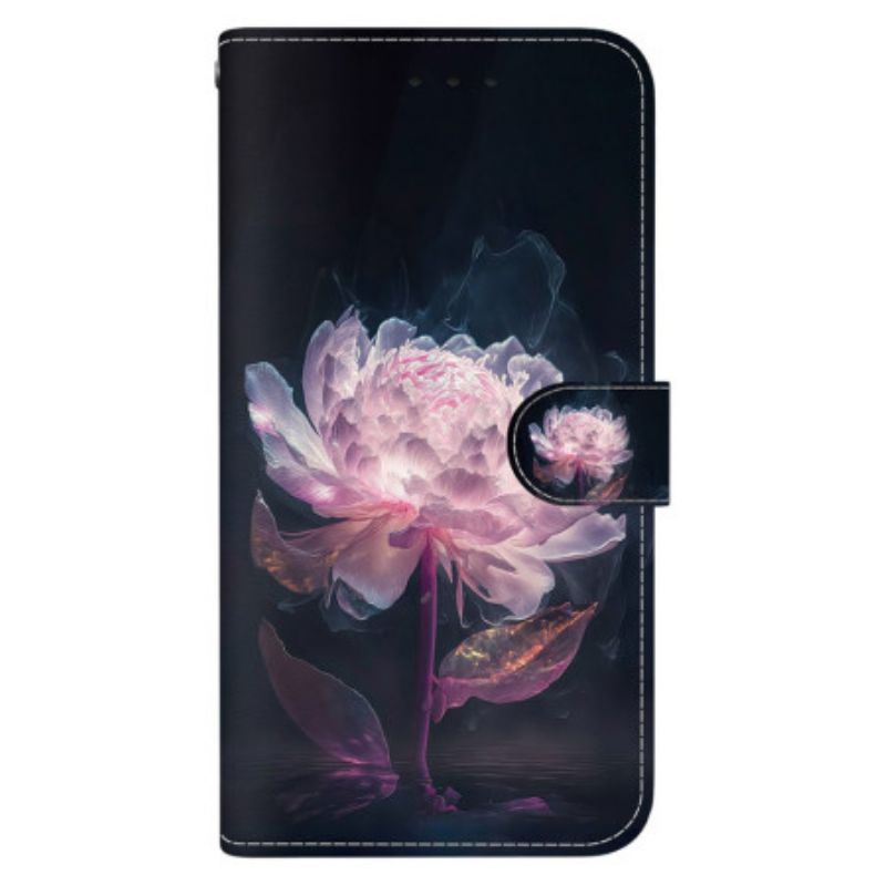 Lederhüllen Xiaomi 14t Violette Pfingstrose