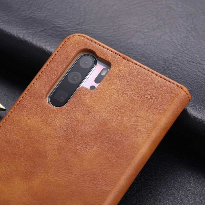 Flip Case Für Huawei P30 Pro Schwarz Azns Kunstleder