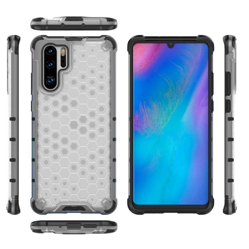 Hülle Für Huawei P30 Pro Schwarz Wabenstil