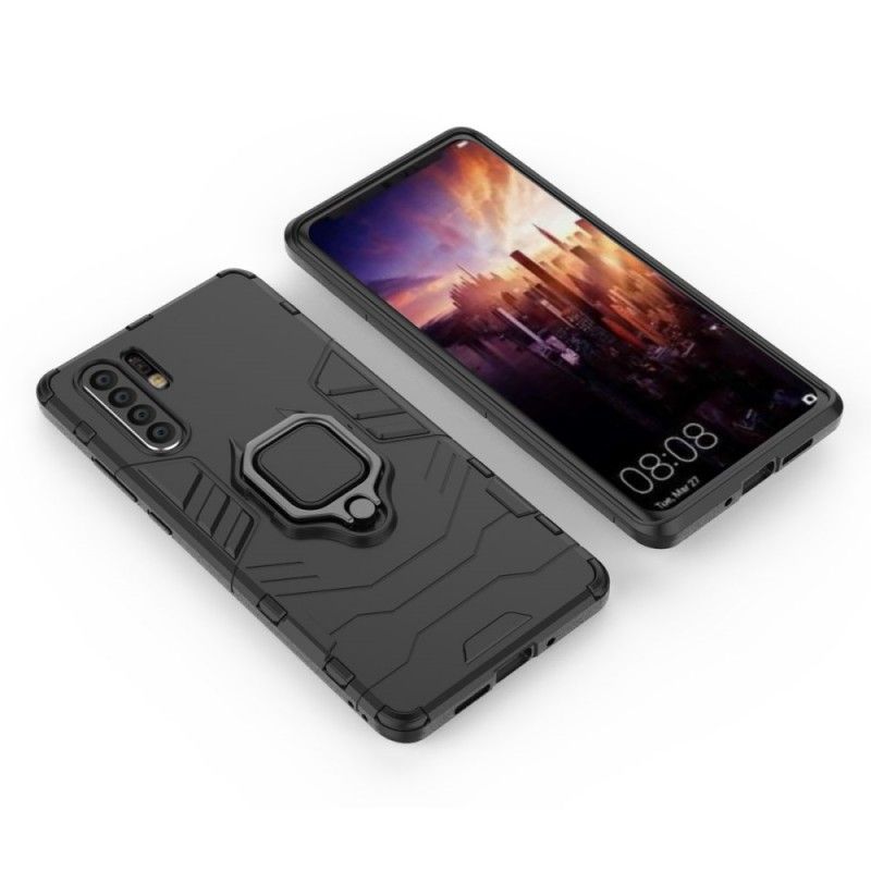 Hülle Für Huawei P30 Pro Schwarz Widerstandsfähiger Ring