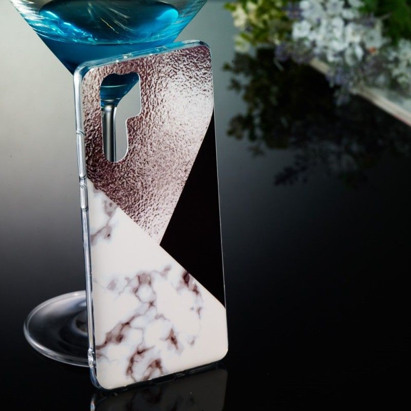 Hülle Huawei P30 Pro Marmoreffekt Mit Violetter Geometrie