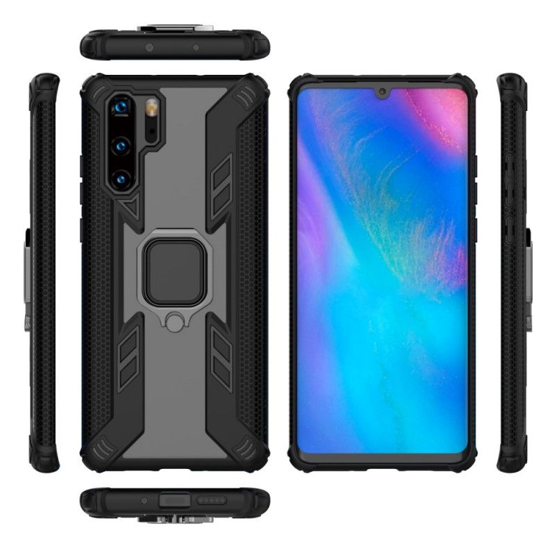 Hülle Huawei P30 Pro Schwarz Handyhülle Krieger Mit Ring