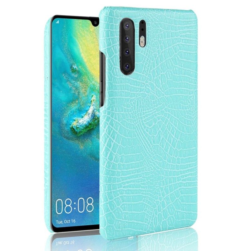 Hülle Huawei P30 Pro Schwarz Krokodilhauteffekt